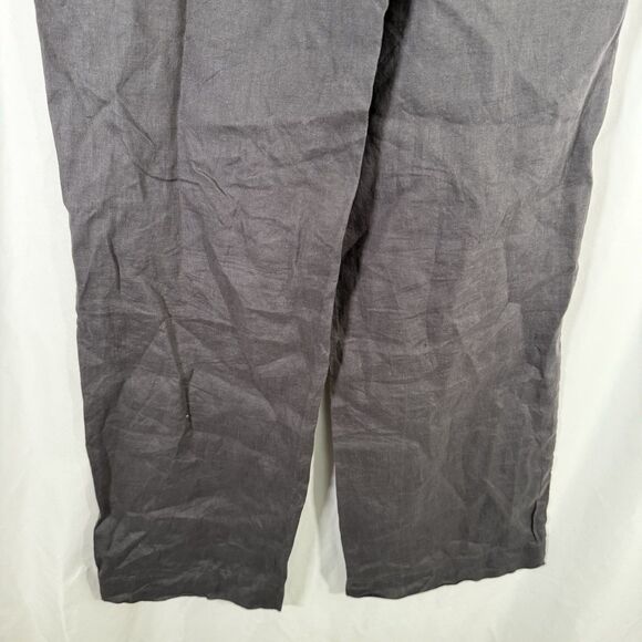 Nudelucy 100% Linen Pants Women's Small Grey Pull On Elastic Waist NU23971 - Picture 10 of 11